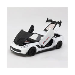 1:32 Corvette ZR1 Supercar Toy Car Model Car Diecast Simulation Metal Alloy Vehicles Miniature Scale - White