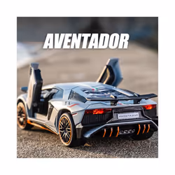 1:32 Lamborghini Aventador SVJ LP780-4 Super Sports Car Alloy Metal Diecast Model Car Sound & Light - pink box