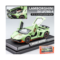 1:32 Lamborghini Aventador SVJ LP780-4 Super Sports Car Alloy Metal Diecast Model Car Sound & Light - green box