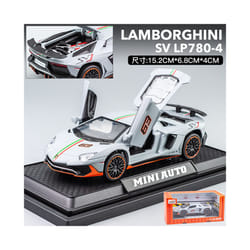1:32 Lamborghini Aventador SVJ LP780-4 Super Sports Car Alloy Metal Diecast Model Car Sound & Light - grey box
