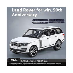 1:32 Land Rover Range Rover 50th Anniversary Off Road SUV Vehicle Alloy Diecast Car Model Computer Desktop - white