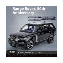 1:32 Land Rover Range Rover 50th Anniversary Off Road SUV Vehicle Alloy Diecast Car Model Computer Desktop - black