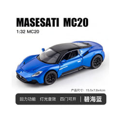 1:32 Maserati MC20 Sports Car Model Alloy Diecasts Metal Toy Vehicles Car Model Sound and Light Simulation - Blue No box