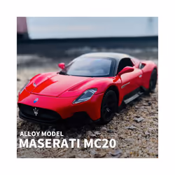 1:32 Maserati MC20 Sports Car Model Alloy Diecasts Metal Toy Vehicles Car Model Sound and Light Simulation - Yellow No box