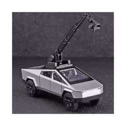 1:32 Toy Trucks for Boys Cybertruck Model Silver Pickup Truck Diecast Metal Toy Cars with Sound and - Pickup RV Silver