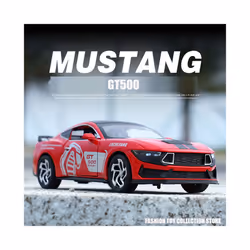 1: 32 Mustang GT500 Fast & Furious Alloy Car Model Diecasts Toy With Sound and Light Vehicles Decoration - Black-no box