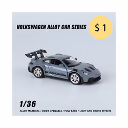 1:36 Porsche 911 GT3 RS Metal Sports Vehicles Supercar Fast Furious One Piece Car Toy Boy Diecast Auto - 36 Porsche white