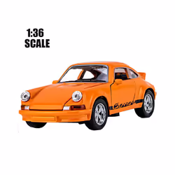 1:36 Classics Old Car Alloy Simulation Car Model With Sound And Light Metal Diecasts & Toy Vehicles - Orange