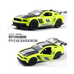 1:36 Diecast Alloy Car Model Children's Toy Car Open the door Decoration Cool Racing Car Boy toys Gift - Wild white green