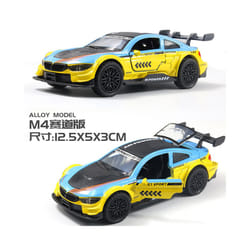 1:36 Diecast Alloy Car Model Children's Toy Car Open the door Decoration Cool Racing Car Boy toys Gift - M4 blue-yellow