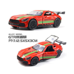 1:36 Diecast Alloy Car Model Children's Toy Car Open the door Decoration Cool Racing Car Boy toys Gift - GTR red and green