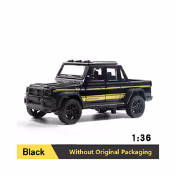 1:43 Alloy Vintage VAN OFF ROAD PICK UP Diecast Car Model Classic Pull Back Car Model Miniature Vehicle - PK BLACK