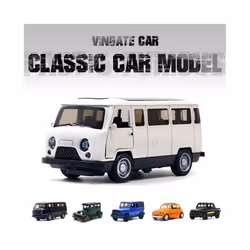 1:43 Alloy Vintage Diecast Car Model Classic Pull Back Car Model Miniature Vehicle Replica For Collection - D