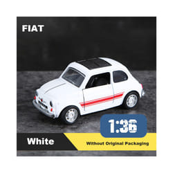 1:43 Alloy Vintage Diecast Car Model Classic Pull Back Car Model Miniature Vehicle Replica For Collection - FT White