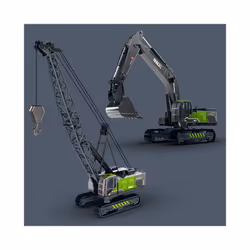 1: 50 Simulation Alloy Head Children's Engineering Vehicle Toy Excavator Crane Model Truck Car Toys - excavator
