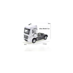 1:50 Diecast Alloy Truck Head Model Toy Container Truck Pull Back With Light Engineering Transport Vehicle - Truck Head White