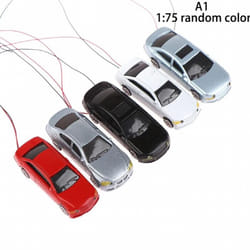 1:75/100/150/200 Plastic Model Cars With Led Lights Micro Scene Building Decoration DIY Sand Table Building Model Material