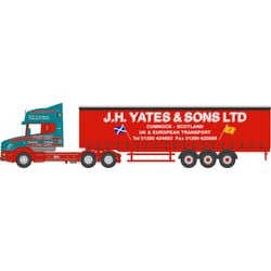 1:76 Oxford Diecast Scania T Cab Topline Curtainside J H Yates And Sons Ltd - -  176 scania oxford t cab topline curtainside