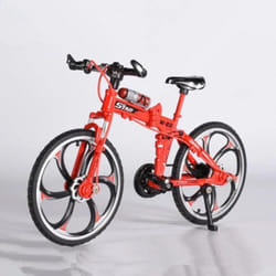 1:8 Alloy Bicycle Model Diecast Metal Mini Finger Mountain bike Racing Toy Bend Road Simulation Toy Decoration