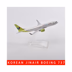 16cm Korean Air Boeing 747 Plane Model Aircraft Diecast Metal 1/400 Scale Airplane Model Gift Collection - JINAIR Boeing 737