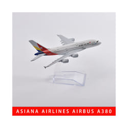 16cm Korean Air Boeing 747 Plane Model Aircraft Diecast Metal 1/400 Scale Airplane Model Gift Collection - Asiana A380