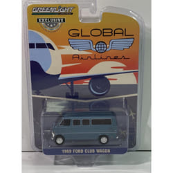 1969 Ford Club Wagon Global Airlines  1:64 Scale Greenlight 30129