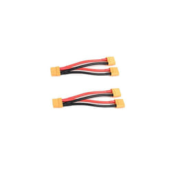 2-Pack XT90 Plug Parallel Battery Connector Cable 1-Female to 2-Male Parallel Adapter Dual Extension Y-Splitter for Quadcopters