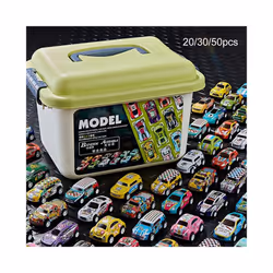 20/30/50Pcs Mini Cars Set Inertia Pull Back Cars for Boys Plastic Vehicle Model Collection Toys Birthday - 20PCS