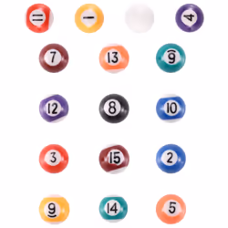 25mm Children Billiards Table Balls Set 16Pcs Mini Billiard Balls Set