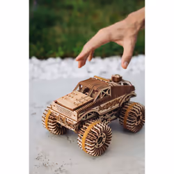 3D Wooden Model Self Assemble Building Puzzle Laser Cut Monster Truck