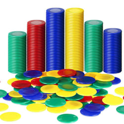 400 Pieces Plastic Poker Chips Game Chips 4 Colors Counter Card, 4