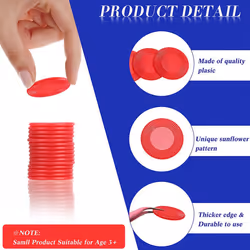 400 Pieces Plastic Poker Chips Game Chips 4 Colors Counter Card, 4