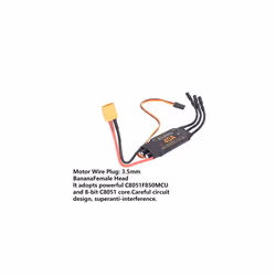40A Brushless ESC with XT60 Connector Brushless Motor Electric Speed Controller BEC Output: 5V/3A for RC Car Monster Truck Crawler