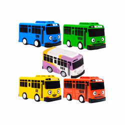 5Pcs Mini Bus Toy Car, Model Car, for Friends and Children, Gift