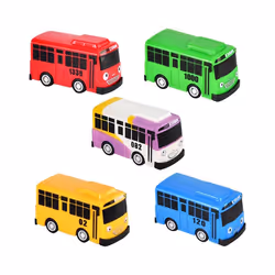 5Pcs Mini Bus Toy Car, Model Car, for Friends and Children, Gift