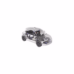 75085 Play Fiat 500, Electric Car-Building Set, Mechanics, Scientific, Science Kit for Kids 8 Years,
