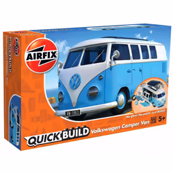 Airfix J6024 Quick Build VW Camper Van Model Vehicle Toy, Blue
