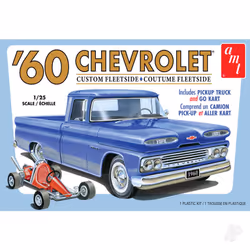 AMT 1960 Chevy Custom Fleetside Pickup with Go Kart 2T 1063M Model Kit