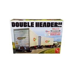 AMT Skill 3 Model Kit Trailmobile Double Header Tandem Van Trailers 1/25 Scale Model by AMT