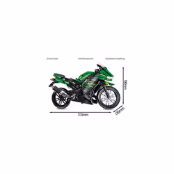 APRILA Technic Motorbike for Kawasaki Ninja 400 Building Kit, 862Pcs Motorcycle Model for Ninja 400 Construction Toy, Superbike