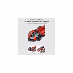Auspcers Technic Racing Car Building Kits for Racing Car Formula F1, 1100pcs Racing Car Formula F1 Model 1:10 Building Kits Sports