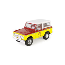 b2breplicas GRE85083 Greenlight Shell Oil 1977 Ford Bronco Car Model Kit, Red & Yellow
