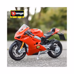Bburago 1:18 Ducati-Panigale V4 Static Die Cast Vehicles Collectible Motorcycle Model Toys