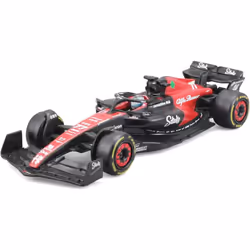 Bburago 1:43 F1 Alfa Romeo Team Stake C43 2023 Valtteri Bottas #77 with Helmet