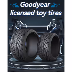 CaDA Goodyear 1:10 Brick Model Tyres - Officially Licensed - Ideal for LEGO