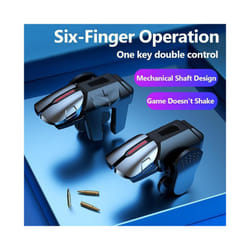 2Pcs 6 Finger Game Controller Gaming Aim Shooting Trigger Button for PUBG Mobile Kids Holiday Birthday Gifts