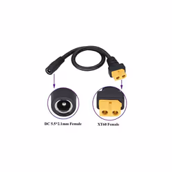 DC5.5x2.1mm to XT60 Charging Cable XT60 Female Bullet Connector to DC5.5X 2.1mm Female Jack Adapter Cable for TS100 Soldering