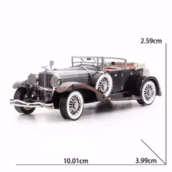DIY 3D Metal Puzzle Classic Retro Car Model Packard Twelve Duesenberg J Vintage Car Assemble Model Jigsaw Puzzle Toys