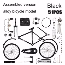 DIY Retro Bicycle Model Ornament Alloy Metal Mini Bike Sliding Assembled Version Collection Toys For Children Adult Boys