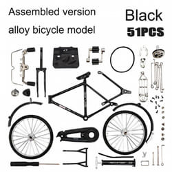 DIY Retro Bicycle Model Ornament Alloy Metal Mini Bike Sliding Assembled Version Collection Toys For Children Adult Boys